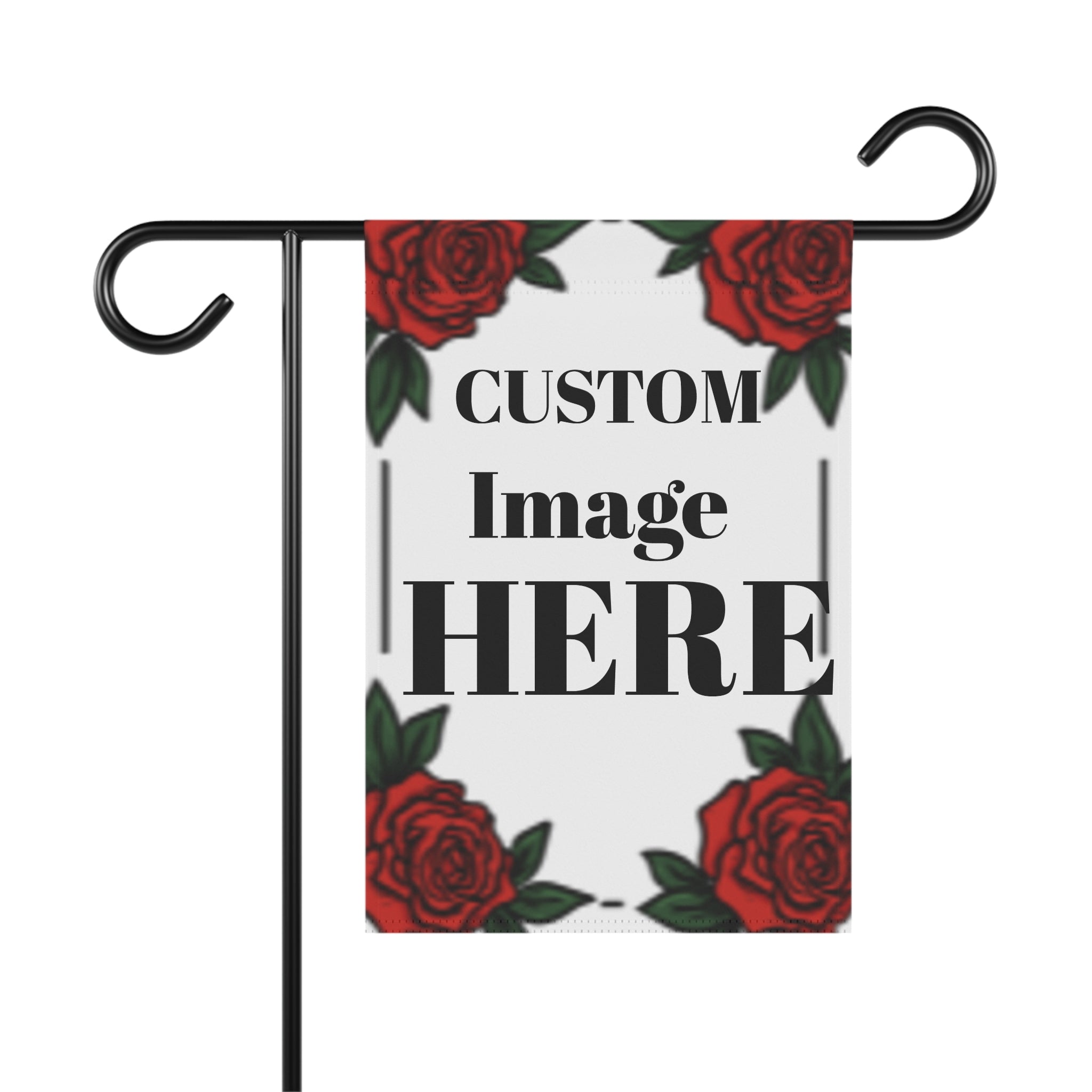 Personalized Garden & House Banner with Floral Design - Custom Image Here