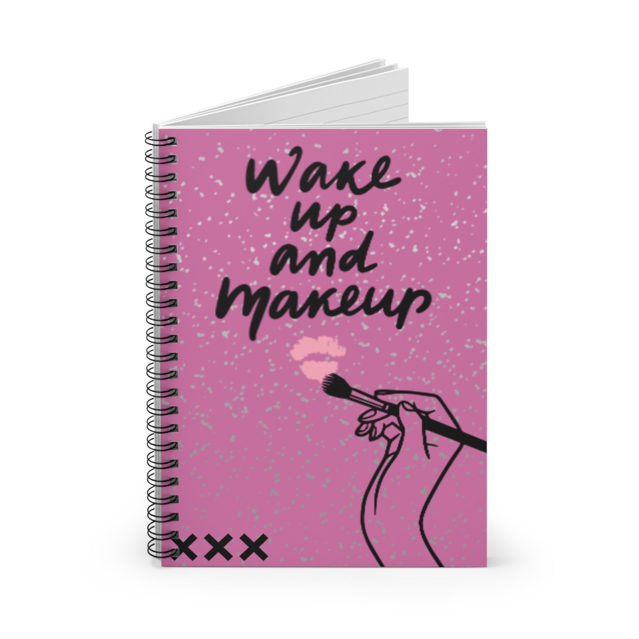 Wake Up and Makeup Spiral Notebook - Perfect for Beauty Lovers & Daily Inspiration