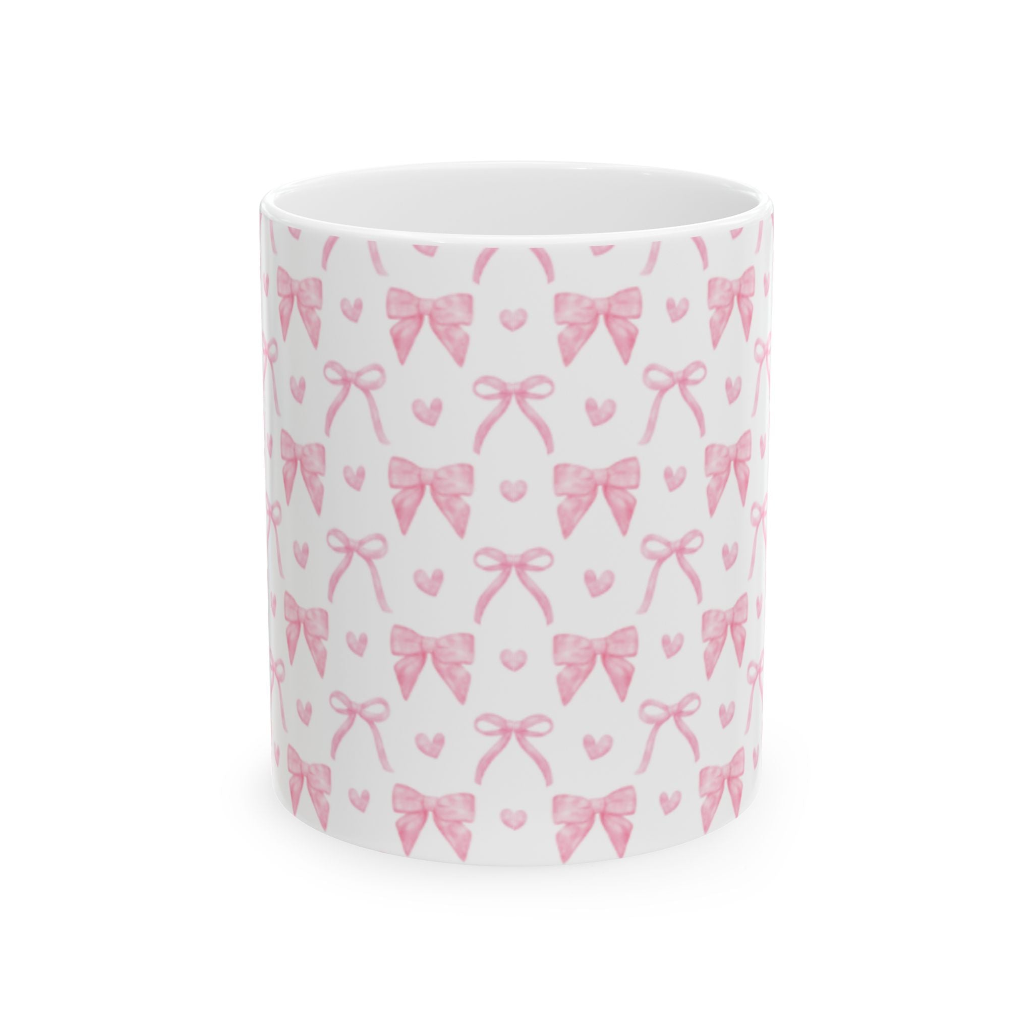 Cute Pink Bow Ceramic Mug - Perfect for Gifts and Celebrations