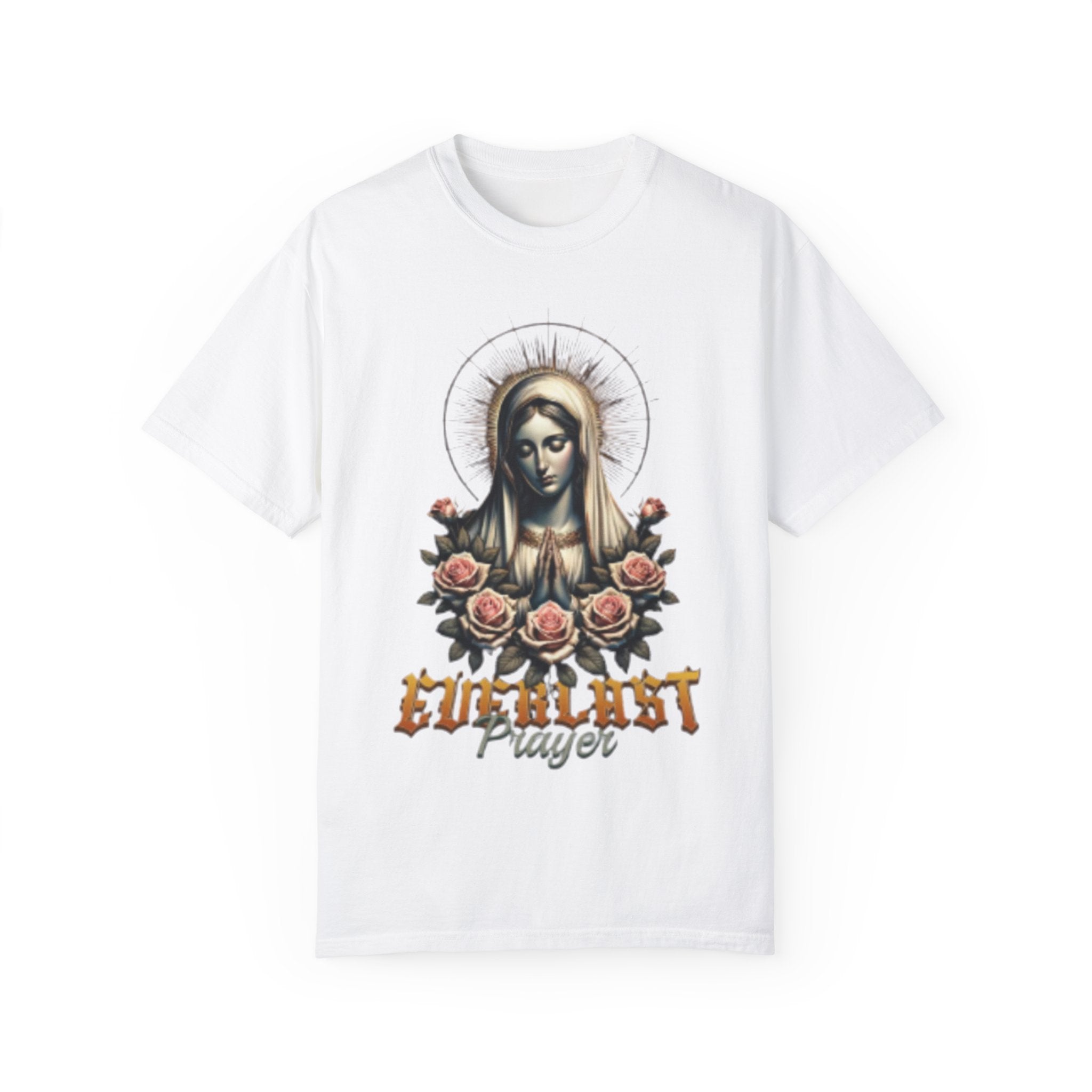 Everlast Prayer Unisex Garment-Dyed T-Shirt - Vintage Style Graphic Tee